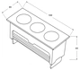Recessed LED triple spotlight